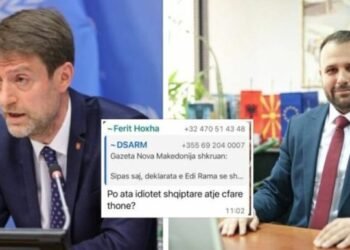 “Po ata idiotët shqiptarë atje çfarë thonë”/ Ministri shqiptar në RMV reagon ashpër pas SMS-së së aluduar të Ferit Hoxhës: Të kërkojë falje!