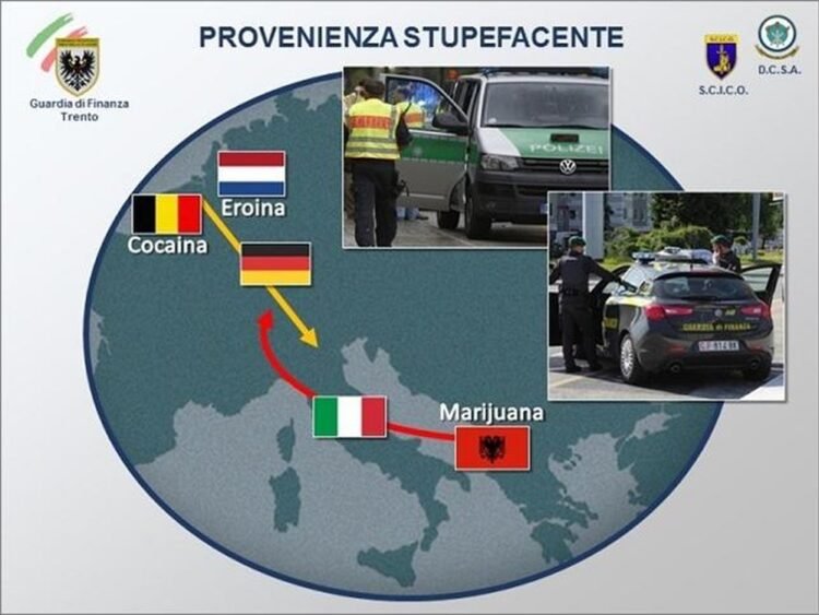 “Baza shqiptare” e kokainës në Itali, antimafia mbyll hetimet: 37 të dyshuar, qindra mijëra euro dhe 137 kg drogë drejt Salentos