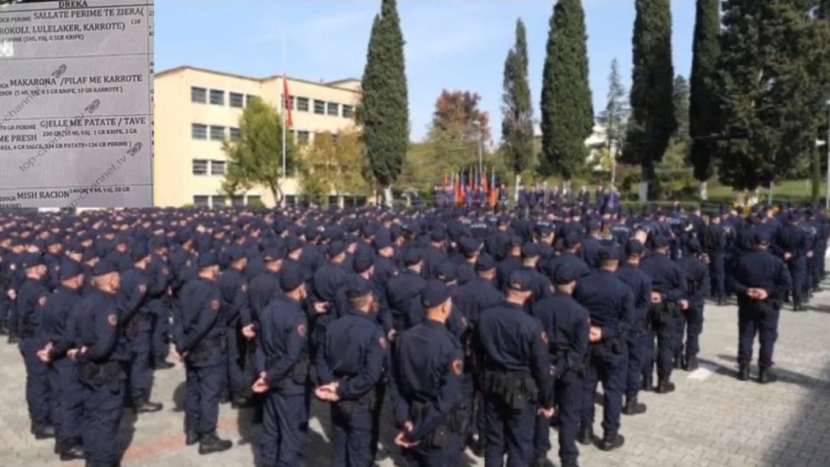 Helmimi në Akademinë e Policisë, ja çfarë konsuamuan studentët. Analizohen perimet dhe ushqimet e drekës