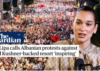 “The Guardian”: Dua Lipa del në krah të protestuesve në Shqipëri