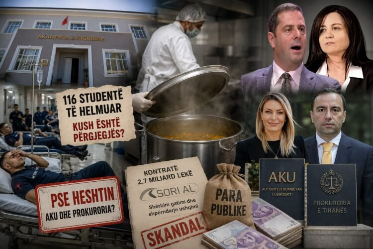 Akademia e Sigurisë gatuan vet pas helmimit të 116 studentëve, por përse heshtin AKU dhe Prokuroria dhe ku shkuan milionat për “Sori Al”?
