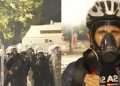 Gazetari i A2 CNN goditet me plumb gome gjatë protestës në Tiranë