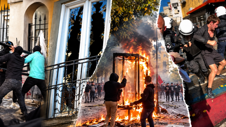 Tre orë përplasje para Ministrisë së Arsimit, studentët vijojnë protestën, policia përdor gaz lotsjellës dhe ujë me presion