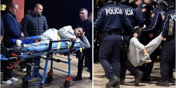 PROTESTA/ Dalin pamjet e rënda/ Momenti kur Ledion Ballës i thyhet këmba!