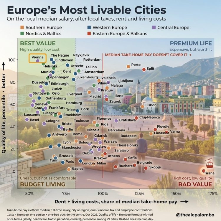 Tirana klasifikohet si qyteti më i keq për të jetuar në gjithë Europën